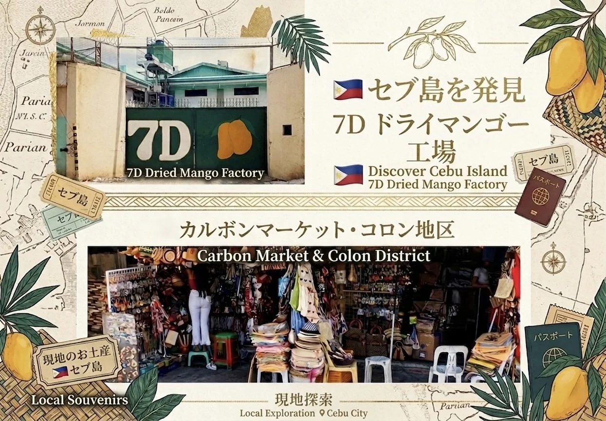 7Dドライマンゴー工場・カルボンマーケット・コロン地区 セブ島ローカルショッピング