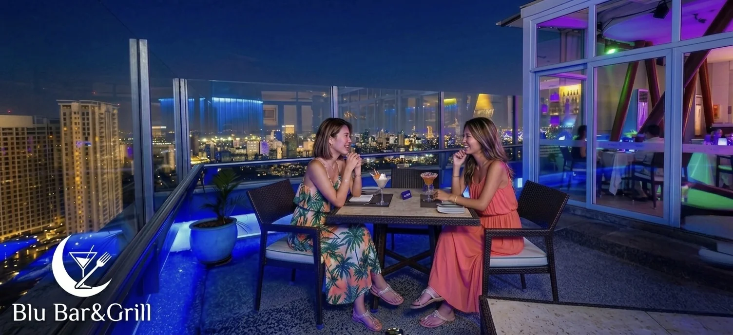 Blu Bar & Grill セブ 夜景ルーフトップバー